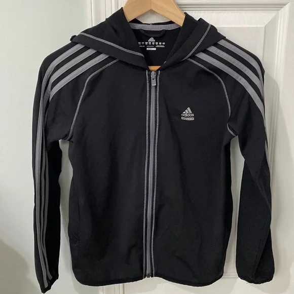 adidas Shirts Tops Boys Black Adidas Climalite Hoodie Sz S Poshmark